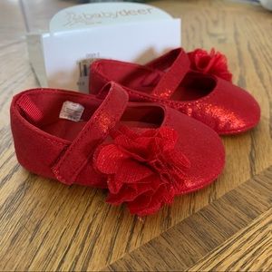 Red baby girl dress shoes